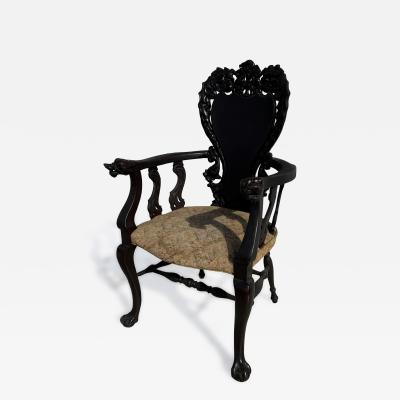 Black Forest Carved Armchair