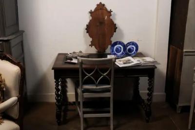 Black Forest Period 19th Century German Oak Wall Carving with Hunting Trophy