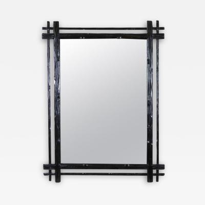 Black Forest Rustic Wall Mirror with Double Frame Austria circa 1880