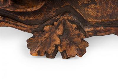 Black Forest Style Carved Wooden Game Motif Wall Plaque