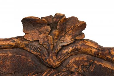 Black Forest Style Carved Wooden Game Motif Wall Plaque