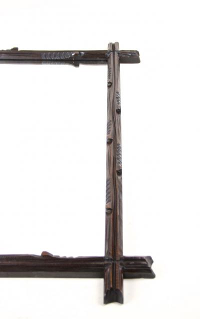 Black Forest Wall Mirror Basswood Hand Carved Austria circa 1890