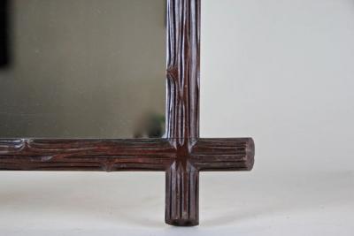Black Forest Wall Mirror Hand Carved Austria circa 1900