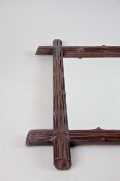 Black Forest Wall Mirror Hand Carved Austria circa 1900