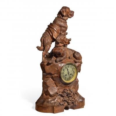 Black Forest walnut clock