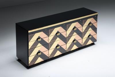 Black Gold Hollywood Regency Sideboard 2000s