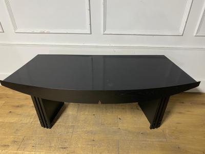 Black Half Moon Shaped Writing Desk