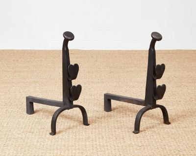 Black Heart Andirons