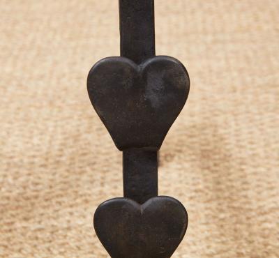 Black Heart Andirons