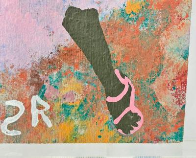 Black Joe Jackson Black Joe Jackson Bala Dansr Outsider Folk Art Painting on Plywood Signed