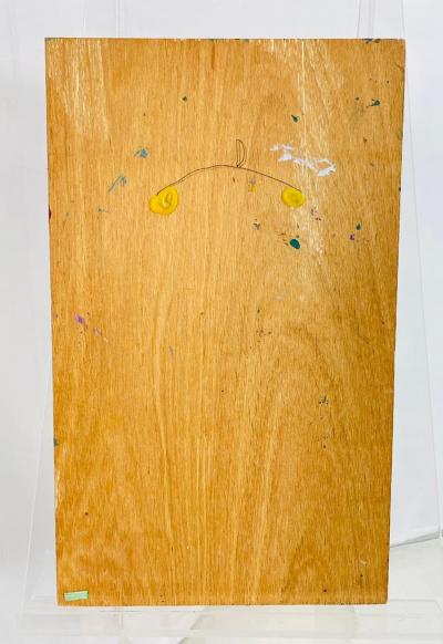 Black Joe Jackson Black Joe Jackson Bala Dansr Outsider Folk Art Painting on Plywood Signed