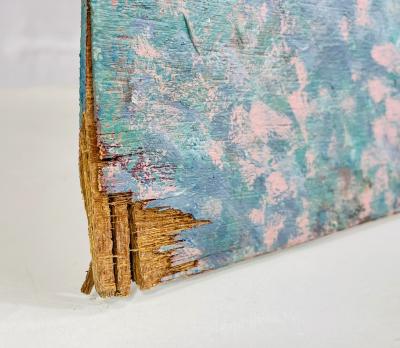 Black Joe Jackson Folk Art Painting by Black Joe Jackson Titled We Be Pickn Sum Flars US 1960s