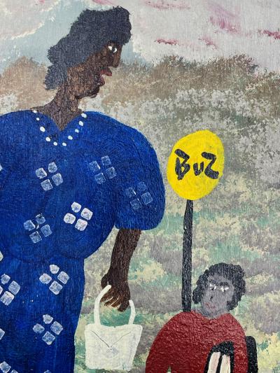 Black Joe Jackson Vintage Painting by Black Joe Jackson US 1922 1997 Titled Gon Ta Skol 