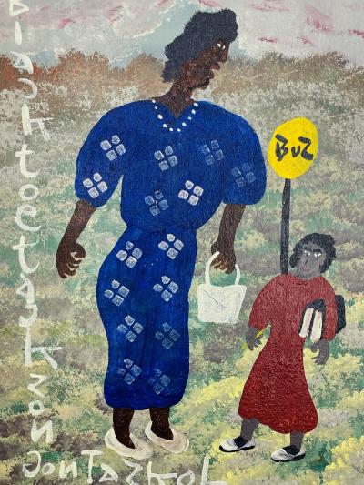 Black Joe Jackson Vintage Painting by Black Joe Jackson US 1922 1997 Titled Gon Ta Skol 