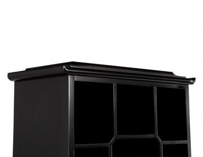 Black Lacquer Bookcase Display Cabinet