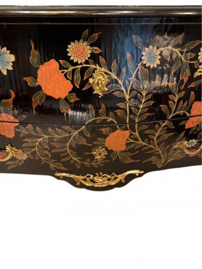 Black Lacquer Commode 20th Century 