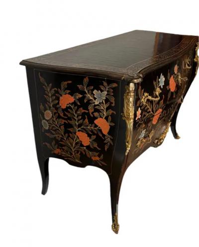 Black Lacquer Commode 20th Century 