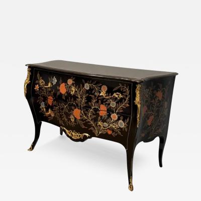 Black Lacquer Commode 20th Century 