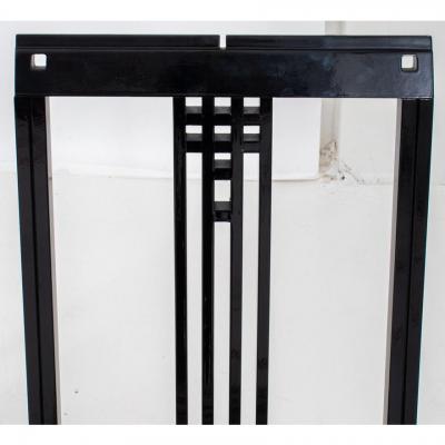 Black Lacquered Frame Upholstered Dining Chair Set 10