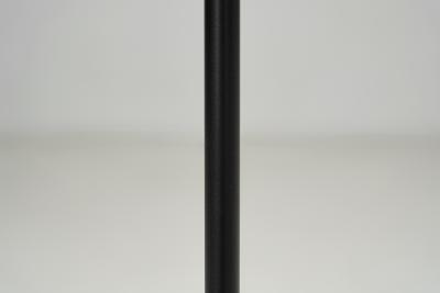 Black Lacquered Metal and Brass Floor Lamp Denmark 1950s