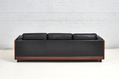 Black Leather 920 Sofa Afra Tobia Scarpa for Cassina 1960