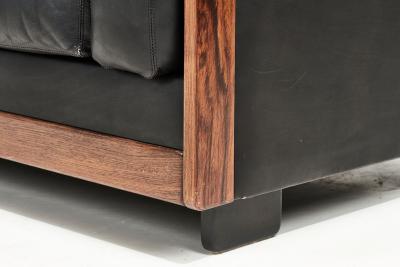 Black Leather 920 Sofa Afra Tobia Scarpa for Cassina 1960