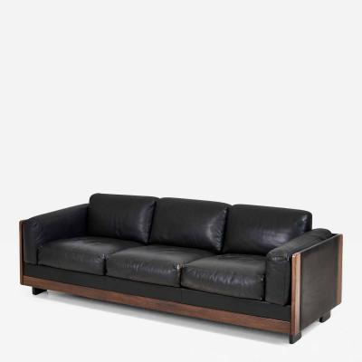 Black Leather 920 Sofa Afra Tobia Scarpa for Cassina 1960