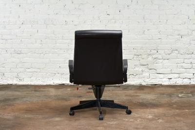 Black Leather Desk Chair by Richard Sapper for Knoll Inc Knoll Intl France 1992