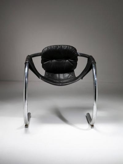 Black Leather Palo Alto Chair by Byron Botker for Landes Lyda Levi