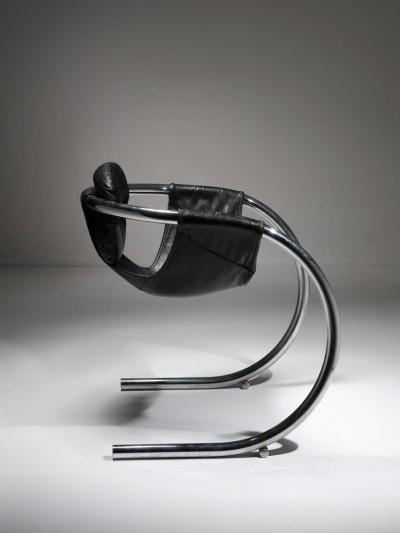 Black Leather Palo Alto Chair by Byron Botker for Landes Lyda Levi