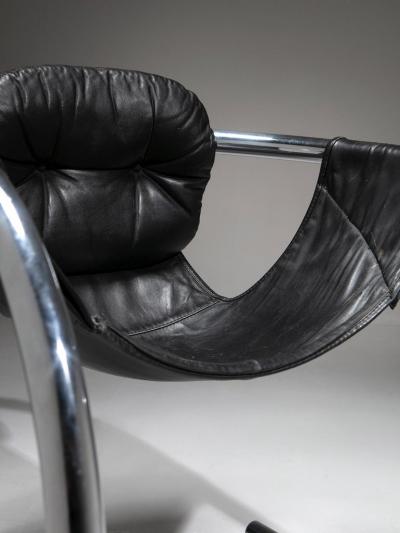 Black Leather Palo Alto Chair by Byron Botker for Landes Lyda Levi