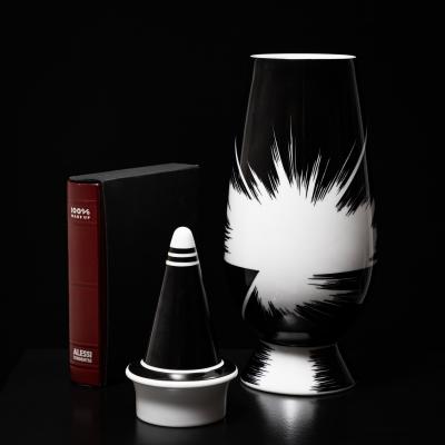 Black Lidded Vase No 36 by Alessandro Mendini for Alessi Germany 1992