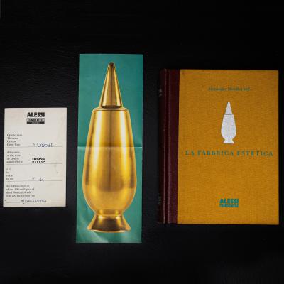 Black Lidded Vase No 36 by Alessandro Mendini for Alessi Germany 1992