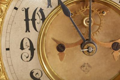 Black Marble Ansonian Mantel Desk Clock