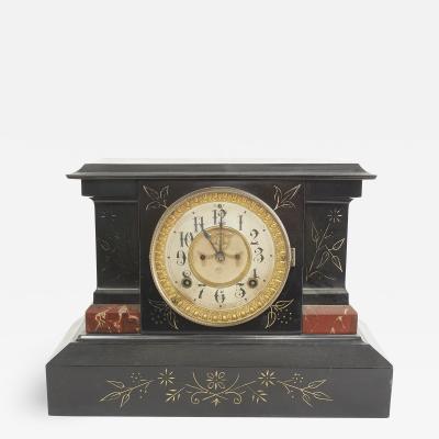 Black Marble Ansonian Mantel Desk Clock