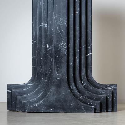Black Marble Column attributed to Carlo Scarpa Italy 1970