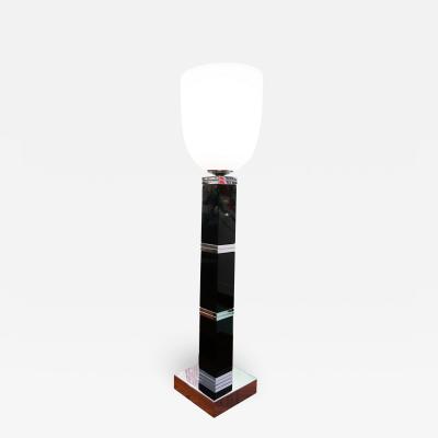 Black Opal Glass Table Lamp