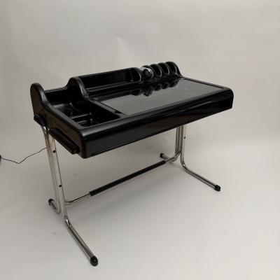 Black Orix Desk by Vittorio Parigi Nani Prina for Molteni Italy 1970s