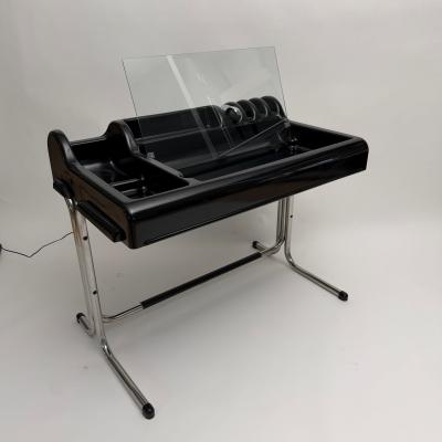 Black Orix Desk by Vittorio Parigi Nani Prina for Molteni Italy 1970s