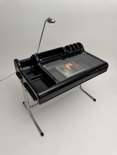Black Orix Desk by Vittorio Parigi Nani Prina for Molteni Italy 1970s