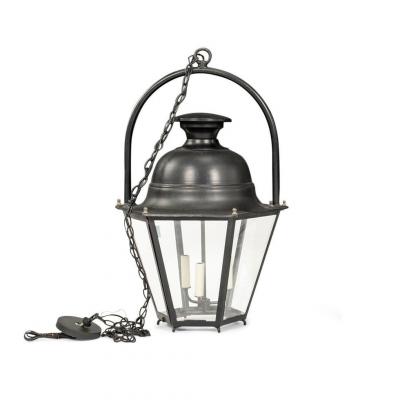 Black Painted Hexagonal Street Lantern