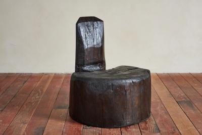 Black Primitive Log chair