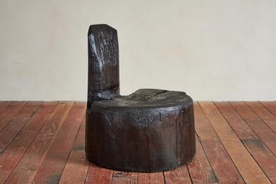 Black Primitive Log chair