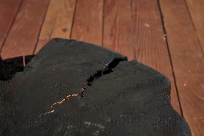 Black Primitive Log chair