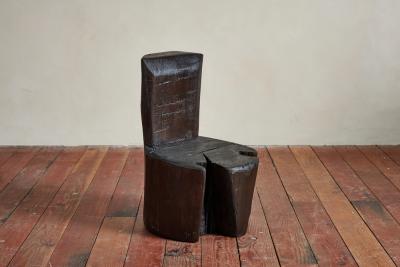 Black Primitive Log chair