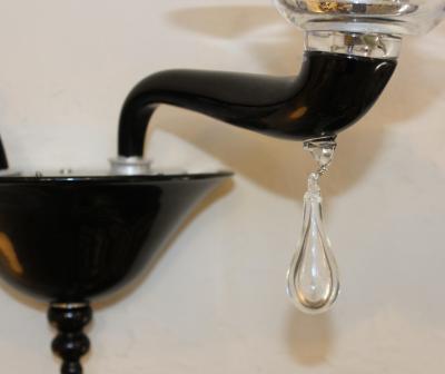 Black Scarlatti Sconce by Venini of Murano