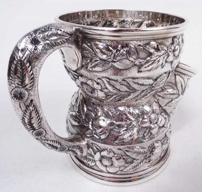 Black Starr Frost American Repousse Sterling Silver Shaving Mug