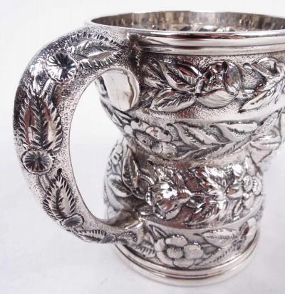 Black Starr Frost American Repousse Sterling Silver Shaving Mug