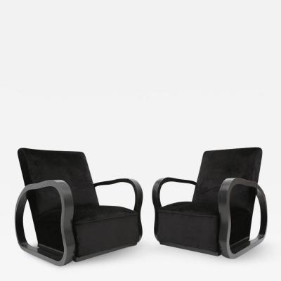 Black Velvet Lounge Chairs