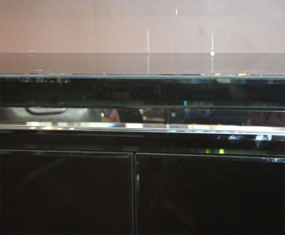 Black Wall Mount Mirrored Credenza